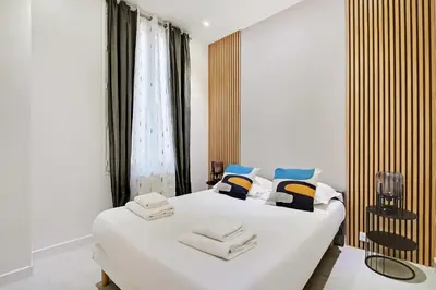 Un ou plusieurs lits dans un hébergement de l'établissement Appartement familial cosy a Paris 3 Proche Marais