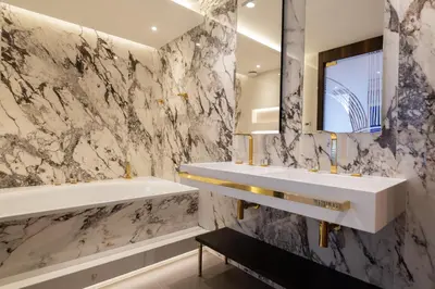 Salle de bains dans l'établissement Maison Bauchart
