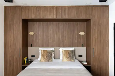 Un ou plusieurs lits dans un hébergement de l'établissement Luxury 2P studio - Monceau Paris 8th
