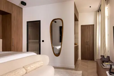 Un ou plusieurs lits dans un hébergement de l'établissement Luxury 2P studio - Monceau Paris 8th