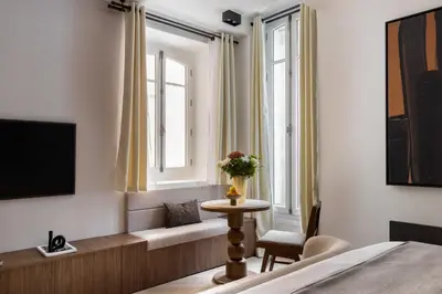 Un ou plusieurs lits dans un hébergement de l'établissement Luxury 2P studio - Monceau Paris 8th