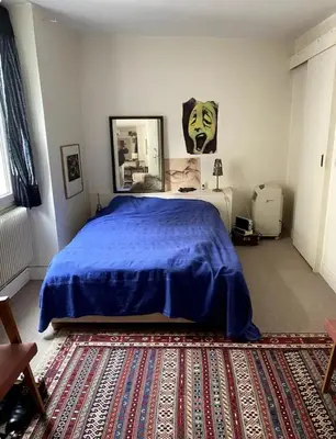 Un ou plusieurs lits dans un hébergement de l'établissement Charming 3-room bright Canal Saint-Martin
