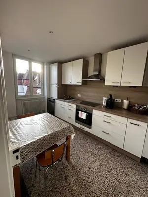 Cuisine ou kitchenette dans l'établissement Le Charme Alsacien