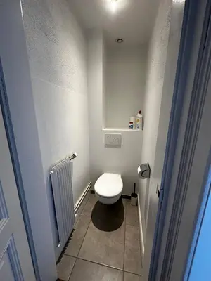 Salle de bains dans l'établissement Le Charme Alsacien