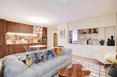 Cuisine ou kitchenette dans l'établissement Chic Loft
