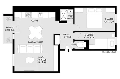 Plan de l'établissement Chic Loft