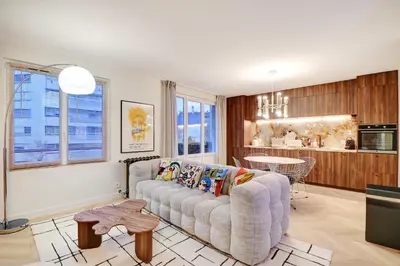 Coin salon dans l'établissement Chic Loft