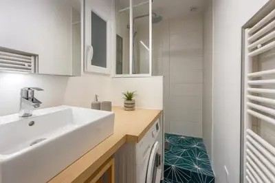 Salle de bains dans l'établissement Joli 2 pièces au 15eme