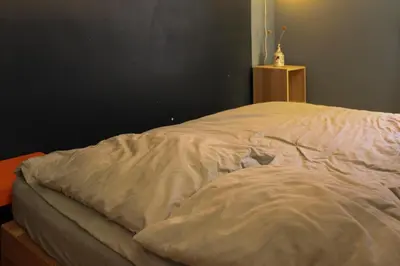 Un ou plusieurs lits dans un hébergement de l'établissement Bright studio in the heart of Paris well located