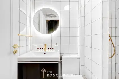 Salle de bains dans l'établissement Studio d'Elegance au Coeur du Marais