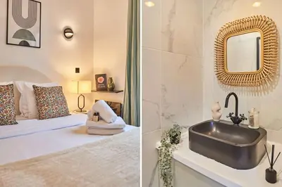 Un ou plusieurs lits dans un hébergement de l'établissement Elegant Apartment - Montorgueil - Le Marais