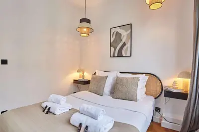 Un ou plusieurs lits dans un hébergement de l'établissement Elegant Apartment - Montorgueil - Le Marais