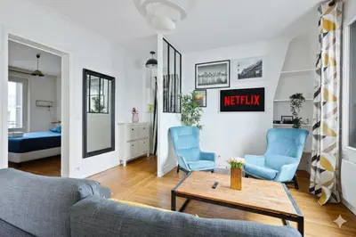 Plan de l'établissement Le Marais 1 Bedroom Apartment NetFlix