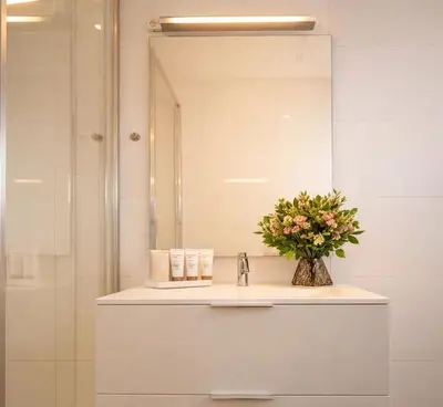 Salle de bains dans l'établissement Stunning Jardin du Luxembourg property with lift