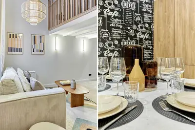 Boissons dans l'établissement Superb 3-bedroom flat near the Moulin Rouge and Montmartre