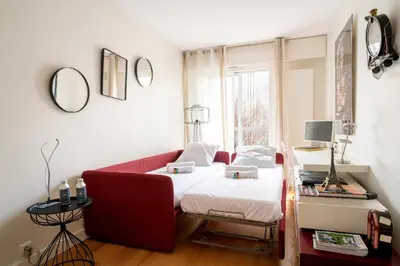 Un ou plusieurs lits dans un hébergement de l'établissement Appartement Trocadero - 4 étoiles - Welkeys