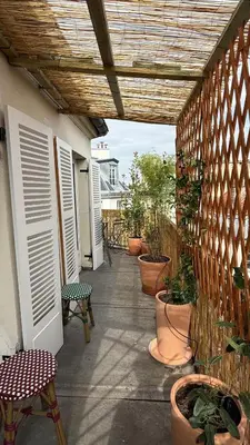 Balcon ou terrasse dans l'établissement Duplex, grand balcon et sauna