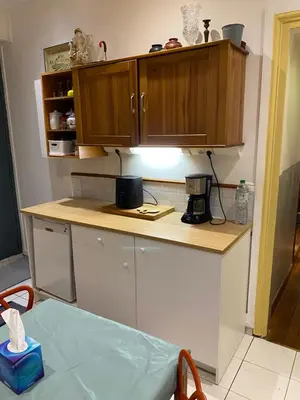 Cuisine ou kitchenette dans l'établissement Chambre privée chez l'habitant