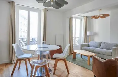 Coin salon dans l'établissement Modern Apartement 1BR 2P - Abbesses