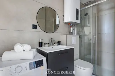Salle de bains dans l'établissement Studio Chic et Cosy - Boulevard Kellermann
