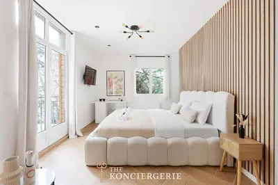 Un ou plusieurs lits dans un hébergement de l'établissement Sejour d'exception a Paris - Appartement raffine pour 4