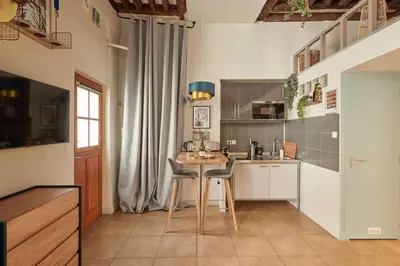 Cuisine ou kitchenette dans l'établissement Temple IV