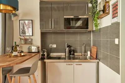 Cuisine ou kitchenette dans l'établissement Temple IV