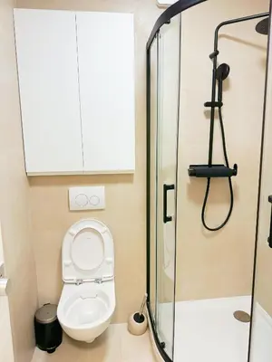 Salle de bains dans l'établissement Studio entièrement rénové au cœur du Marais