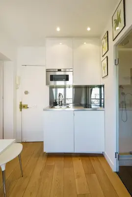 Cuisine ou kitchenette dans l'établissement Saint André des Arts