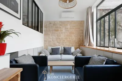 Coin salon dans l'établissement Residence d'Exception Renovee par Architecte - Paris 10