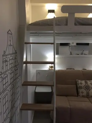 Un ou plusieurs lits dans un hébergement de l'établissement Malakoff Petit Montrouge Beau Studio
