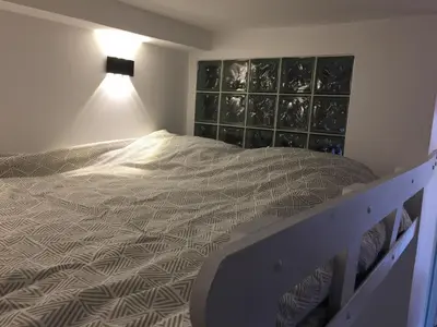 Un ou plusieurs lits dans un hébergement de l'établissement Malakoff Petit Montrouge Beau Studio