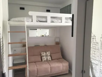 Un ou plusieurs lits dans un hébergement de l'établissement Malakoff Petit Montrouge Beau Studio