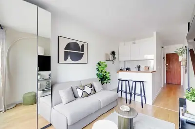 Cuisine ou kitchenette dans l'établissement Cozy Studio 2P – 16th Paris, near Eiffel Tower