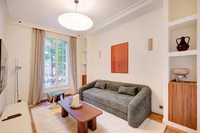 Coin salon dans l'établissement Charming flat -2P- Montmartre