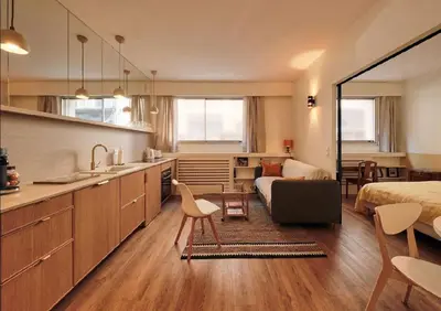 Cuisine ou kitchenette dans l'établissement Chic & cosy 2BR - à deux pas Tour Eiffel 2BR