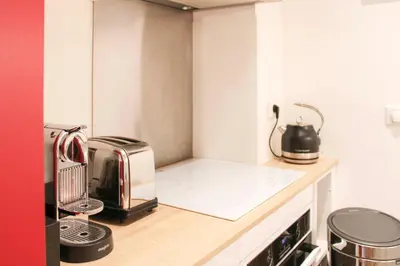 Cuisine ou kitchenette dans l'établissement Studio lumineux et central pour 4 à Paris