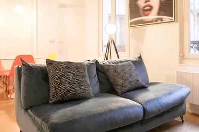 Coin salon dans l'établissement Studio lumineux et central pour 4 à Paris