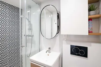 Salle de bains dans l'établissement Charming Studio Montorgueil
