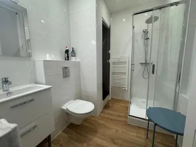 Salle de bains dans l'établissement Fully renovated apartment and secured charming place