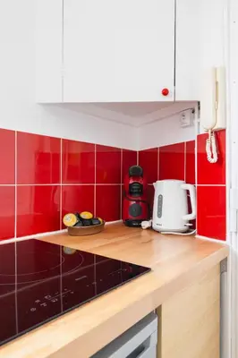 Cuisine ou kitchenette dans l'établissement Agreable studio coeur de paris - Paris 6 - 2P