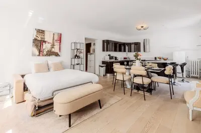 Coin salon dans l'établissement Apartment for 6 Saint-Honore