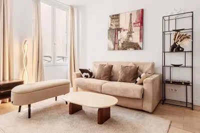 Coin salon dans l'établissement Apartment for 6 Saint-Honore