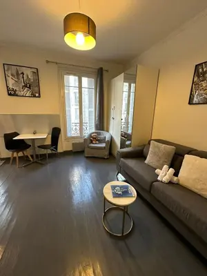 Coin salon dans l'établissement Cosy studio beaubourg, Paris centre