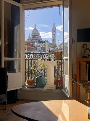 Balcon ou terrasse dans l'établissement Montmartre romantic room
