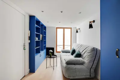 Coin salon dans l'établissement Superb studio - 2P - Montorgueil