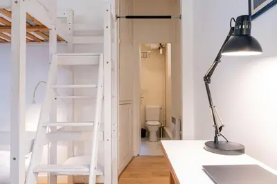 Salle de bains dans l'établissement Studio au centre de Paris