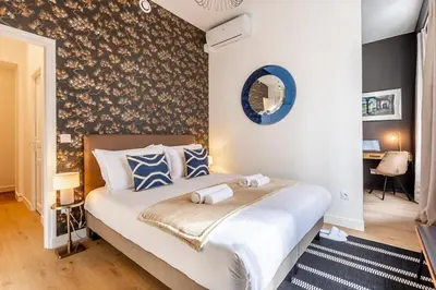 Un ou plusieurs lits dans un hébergement de l'établissement A1# 8people # 4Bedrooms # Wagram # AC # Paris 8
