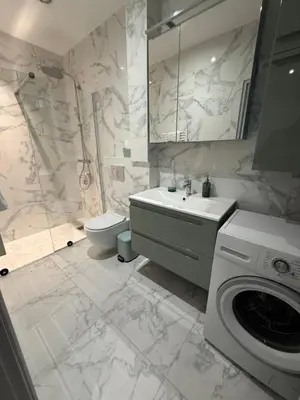 Salle de bains dans l'établissement Lea appartement