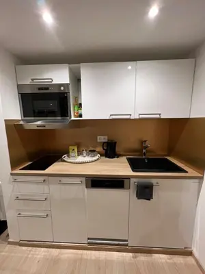 Cuisine ou kitchenette dans l'établissement Place a 2 minutes du metro Excellente localisation